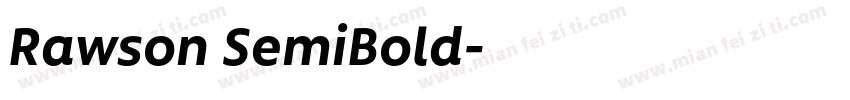 Rawson SemiBold字体转换